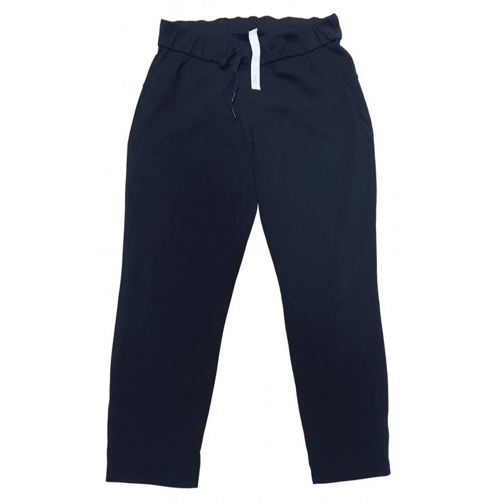 Lululemon womens size 6 on the fly black workout pants gym four way stretch